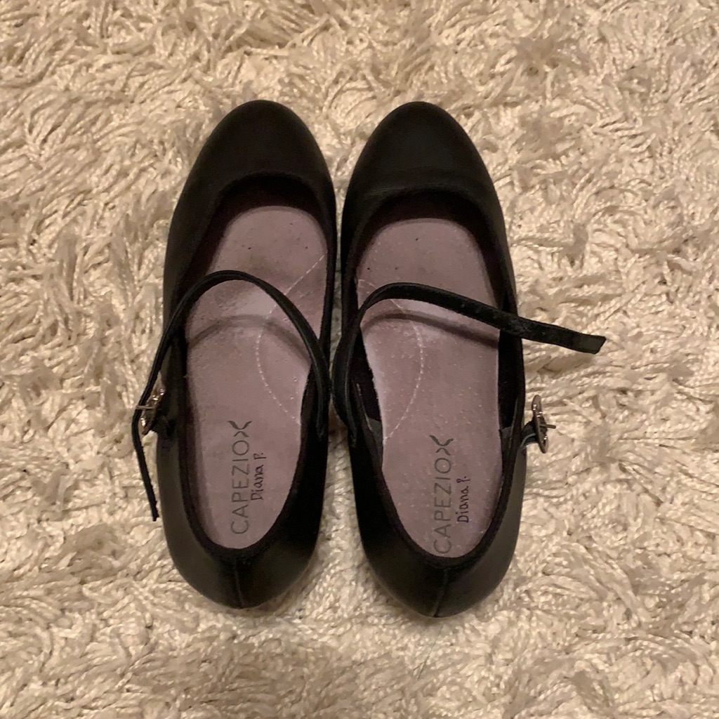 Capezio Black Tele Tone Tap Heels